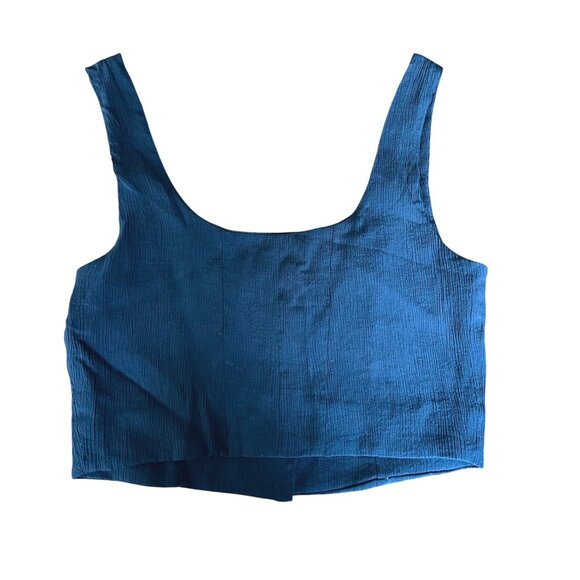 Jason Wu Womens Black Square Mother of Pearl Sleeveless Button Vest Crop Top Sma - Picture 2 of 14